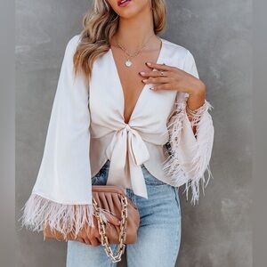 Feather Bell Sleeve Top